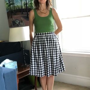 Buffalo check gingham picnic skirt